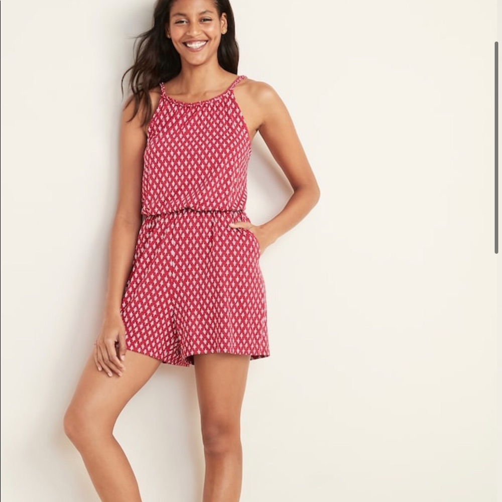 Old Navy Red Romper Shorts XXl